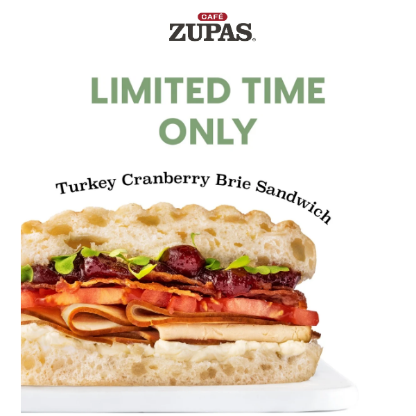 LIMITED: Turkey Cranberry Brie Sandwich