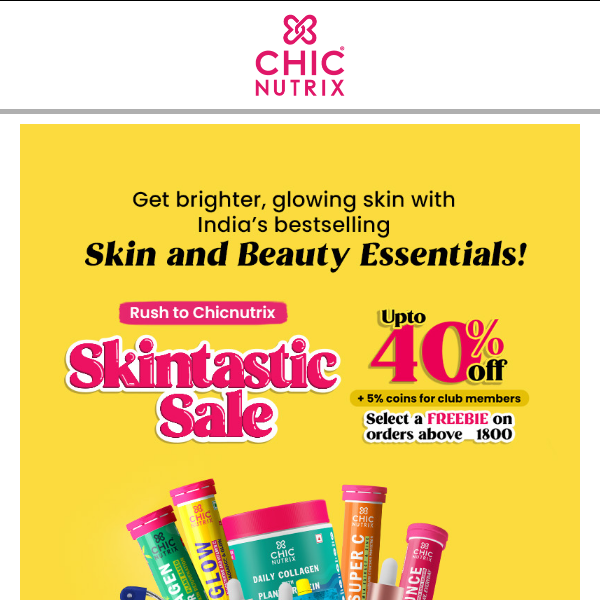 Chicnutrix Skintastic Sale is LIVE!
