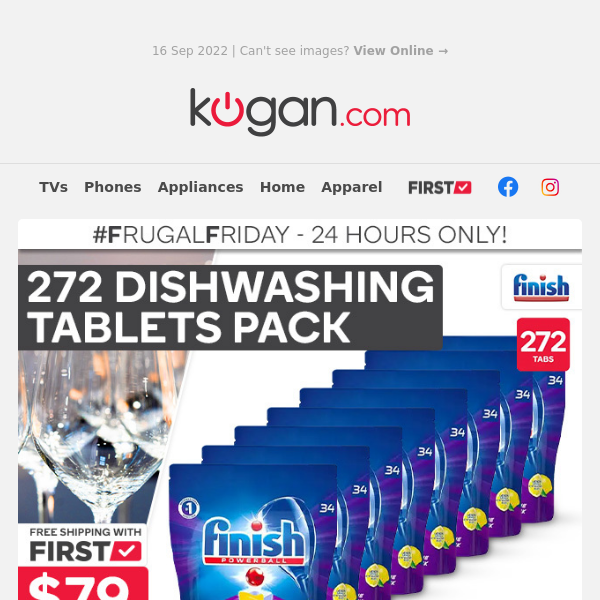 #FF: 10 X 24HR Deals | Bulk Dishwashing Tablets, 4K Camera, Adidas Singlets & More