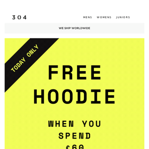 🚨 FREE HOODIE when you spend £60