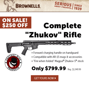 SAVE $250 on Foxtrot Mike "Zhukov" rifle!