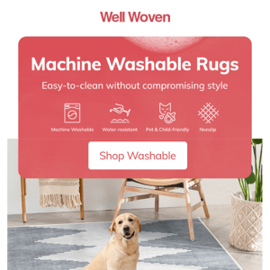 Up to 75% off machine washable rugs