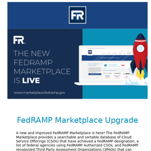 Focus on FedRAMP Blog: FedRAMP Marketplace Update