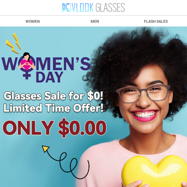 🌹Women's Day Special: Glasses Sale for $0! Limited Time Offer!🕶️✨