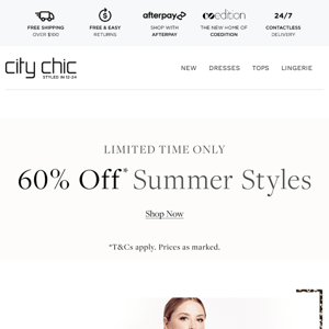 New Summer Chic | Seasonal Shift + Don't Miss Up to 60% Off* Sitewide