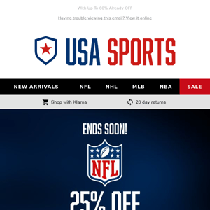 25% Off NFL Summer Arrivals And More! - NFL Shop