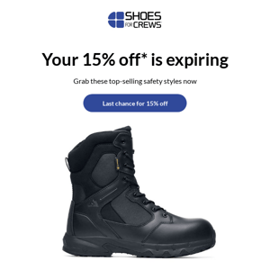 New offer: 15% off expires soon