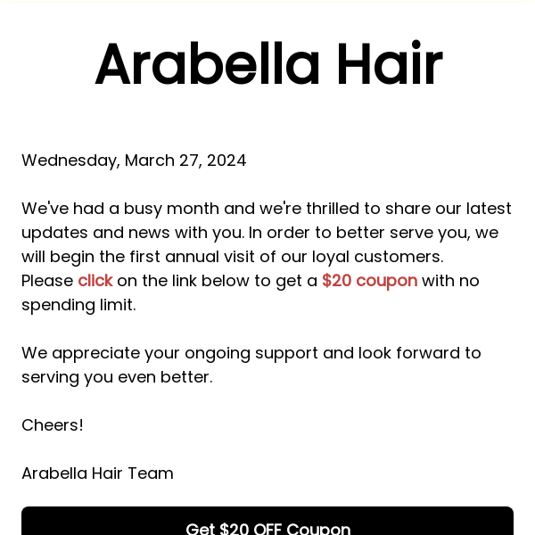 Arabella Requests Your Feedback📜