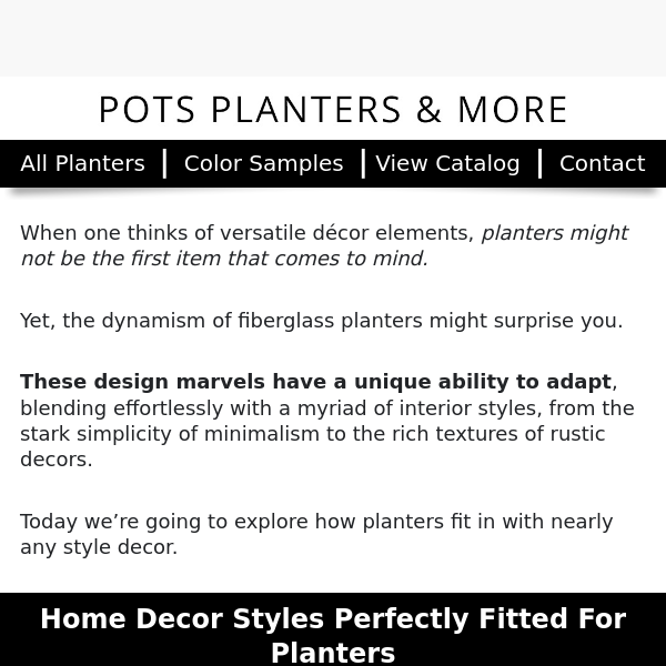 Revamp Your Decor with Versatile Fiberglass Planters 🌿