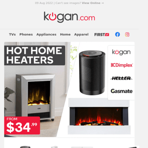 Hot Heaters from $34.99 for a Warm Home - Be Quick, Only While Stocks Last!