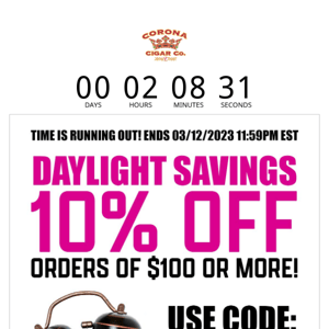 HURRY! 10% Off Ends Soon!