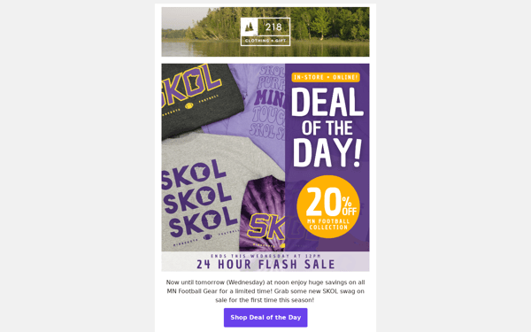SKOL SALE // 20% off all  MN Football Gear for a very limited time