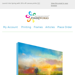 FinerWorks Sale - Canvas Prints - 35% Off 🎈🎈🎈