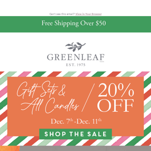 Get 20% OFF these gifts from Greenleaf! 😍