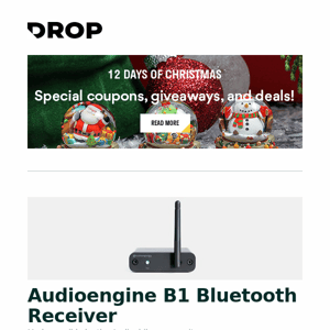 Audioengine B1 Bluetooth Receiver, Keycap Tribe Bubblegum Princess Artisan Keycap, Kanto SUB8V Subwoofer and more...