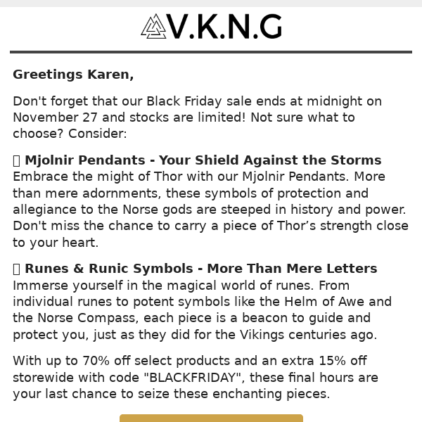 ⏰ Viking Black Friday Continues