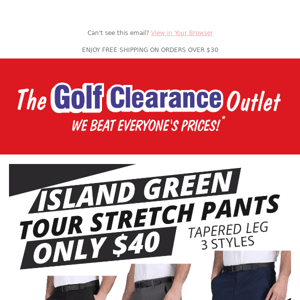 🧨 GCO Daily Deal - 50% OFF TOUR PANTS
