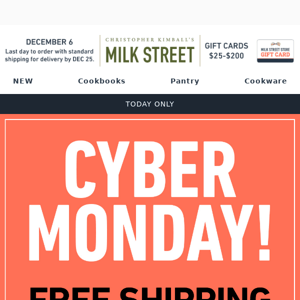 Free Shipping for Cyber Monday!