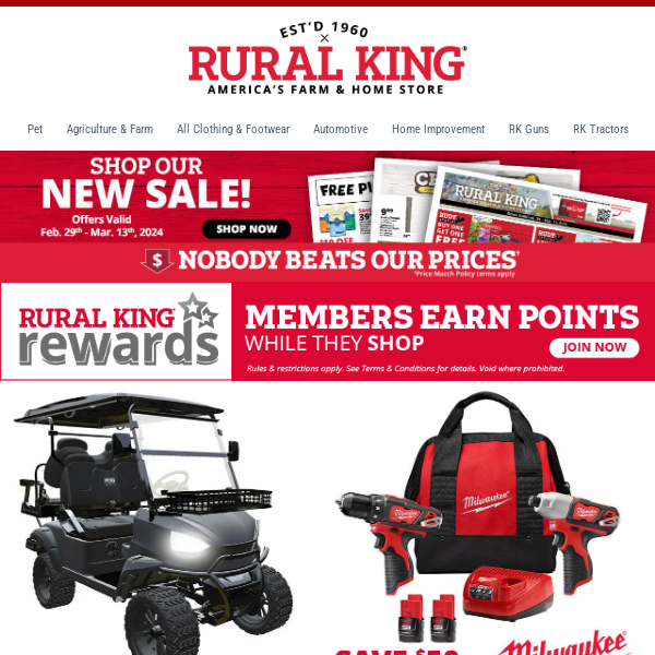 Drive Deals Home: Savings on Milwaukee Combo Kit, Bad Boy Mowers & More!