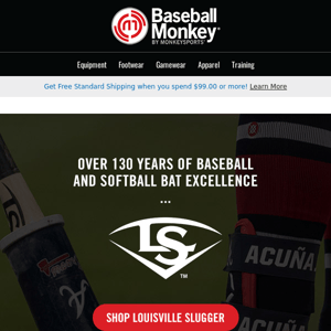 Shop the latest from Louisville Slugger