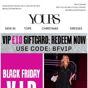 Yours Clothing UK, your Black Friday order is ready