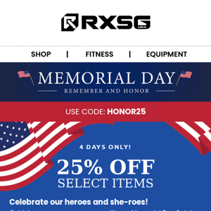MEMORIAL DAY SALE // 25% OFF SELECT ITEMS!