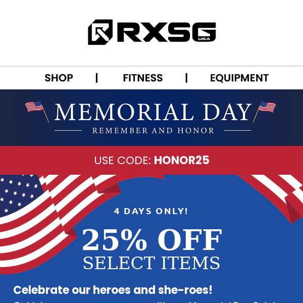 MEMORIAL DAY SALE // 25% OFF SELECT ITEMS!