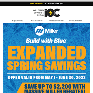 Miller's Spring Savings Just Got A Lot Bigger!