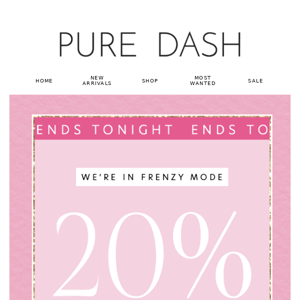 FINAL HOURS: 20% OFF EVERYTHING 💸