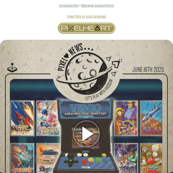 PixelHeart VISCO Mini Arcade Bartop : : Jeux vidéo