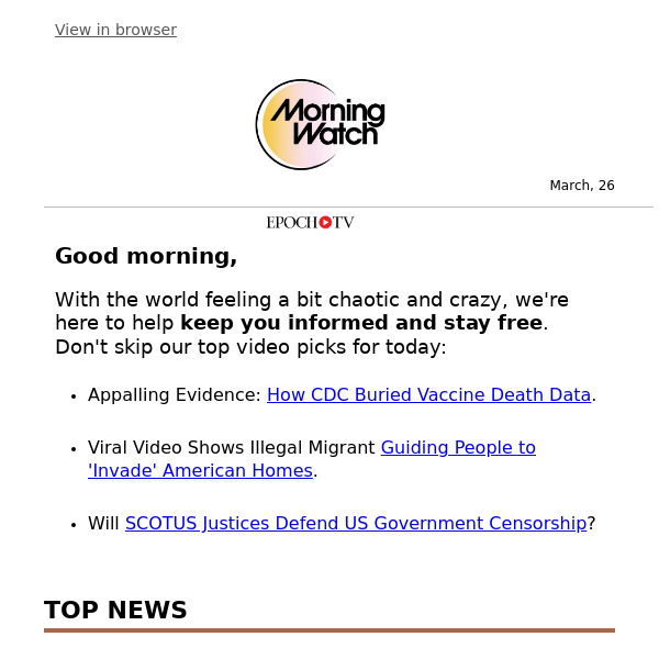 Appalling Evidence: How CDC Buried Vaccine Death Data; Viral Video Shows Illegal Migrant Guiding People to 'Invade' American Homes