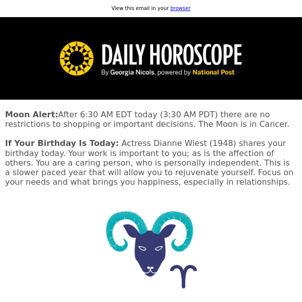 Your horoscope for March 28