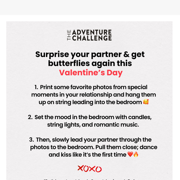 Wow your partner with this romantic idea