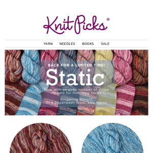 Static is in stock once again!