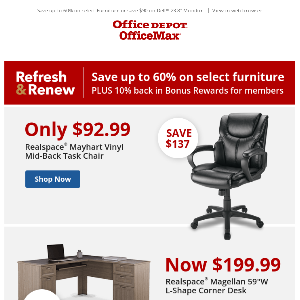 You deserve a New Year's refresh. - Office Depot