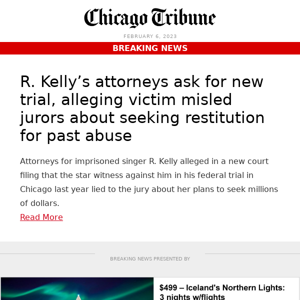 R. Kelly’s attorneys ask for new trial, alleging victim misled jurors