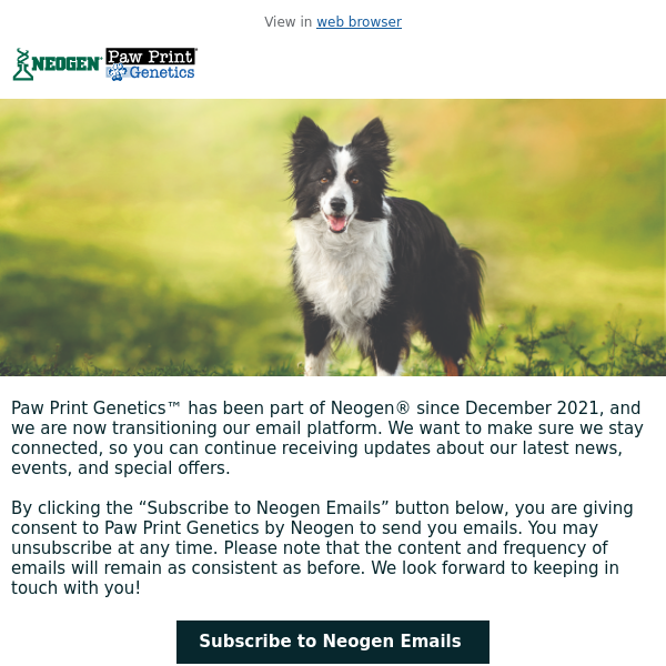 Keep in Touch with Paw Print Genetics®!