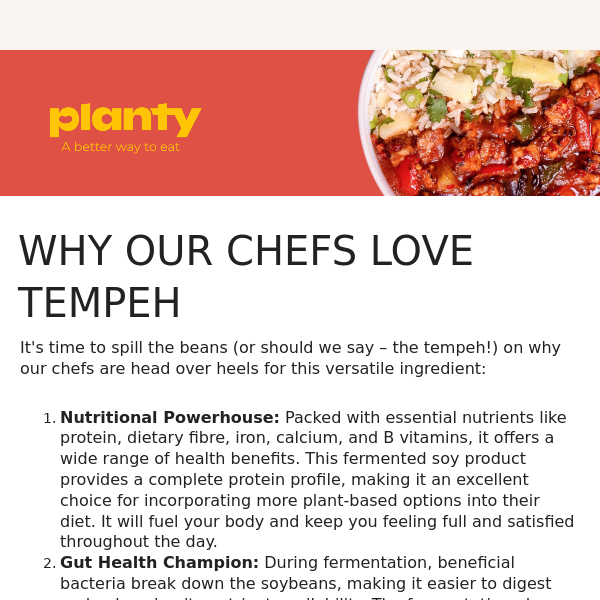 Discover why our chefs love tempeh 🤝