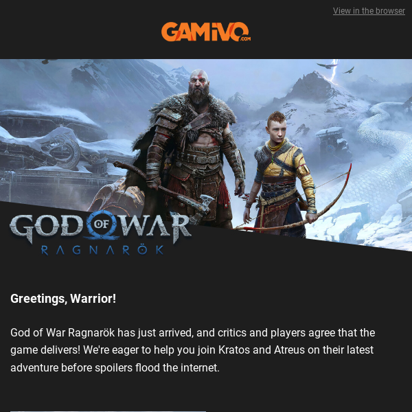 God of War Ragnarök is here, and it's awesome! Buy your copy cheaper! -  Gamivo