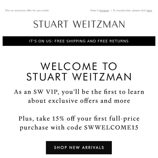 The SW VIP Treatment: Welcome to Stuart Weitzman