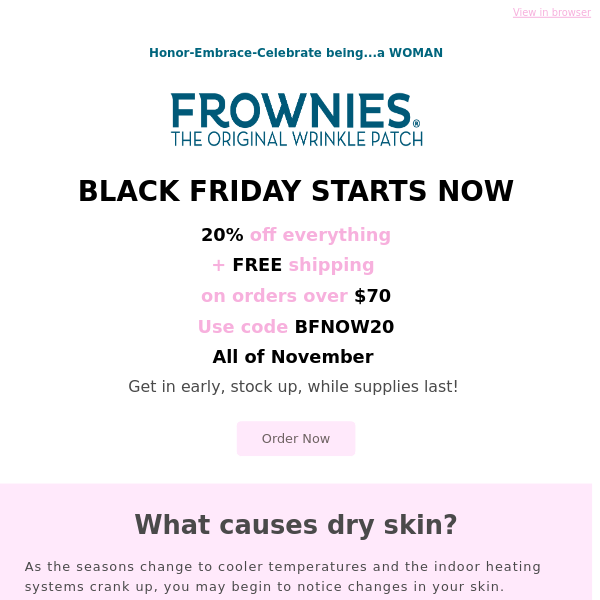 Frownies 20% Off Everything!