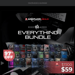 💥 Weekend Warrior Deal: 97% Off Rigid Audio Everything Bundle