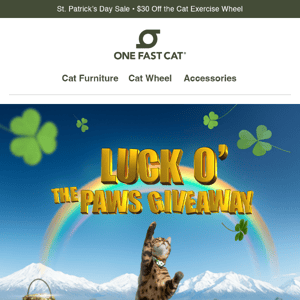 Luck O' The Paws Giveaway: Win up to $270 in prizes!