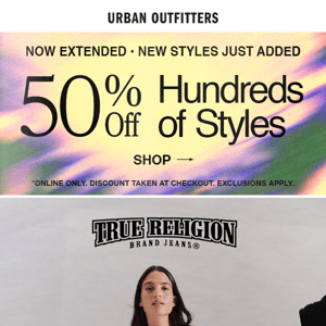 new True Religion (+ NOW EXTENDED: 50% OFF)