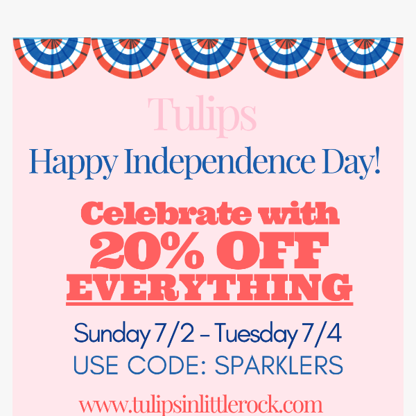 INDEPENDENCE DAY SALE