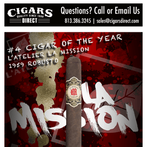 2020's #4 Cigar The 96 Rated La Mission 1959 is Back in STOCK!