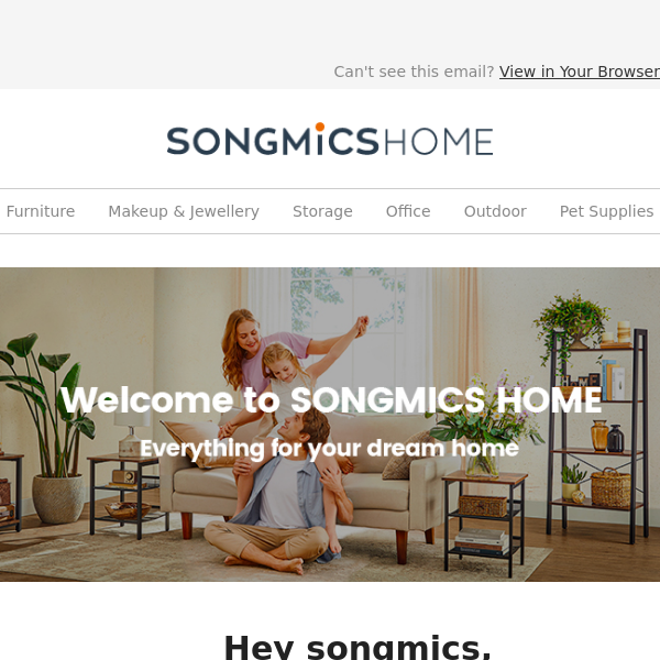 Welcome | You’re Now a SONGMICS HOME Insider ⭐