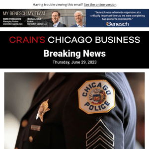 Chicago's top cop search now down to three picks