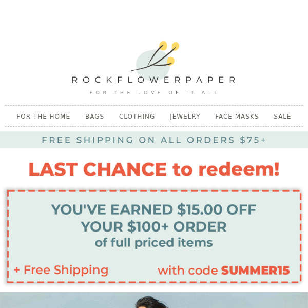 LAST DAY to redeem your $15.00!