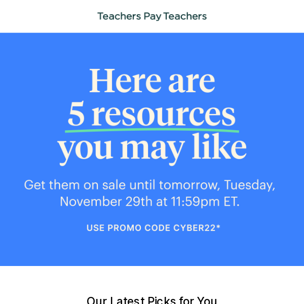 5 resources you may like — now up to 25%* off